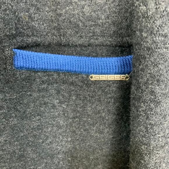 Geiger Austria Boiled Wool Longline Blazer Jacket Women's Size Large EU40 - Picture 4 of 6